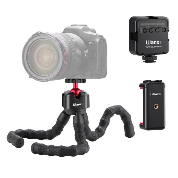 Штативные штативы Ulanzi Smartphone Vlog Kit с Octopus Steprod Stand 5500K Mini Led Video Light Dopher с холодным креплением для Live 221104