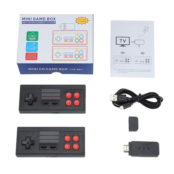 Retro Game Player Mini Game Stick Y2 Plus Wireless Dual Gamepad HD TV SAUCT 821 Classic Games Console
