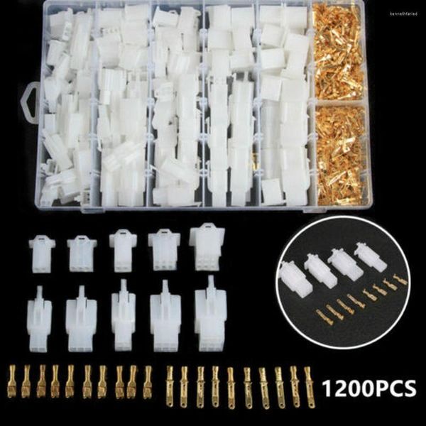 Acessórios de iluminação 1200pcs 2,8 mm 2/3/4/6 PIN Automotivo 2.8 Conector de fio elétrico kits de plugcycle de terminal feminino fêmea