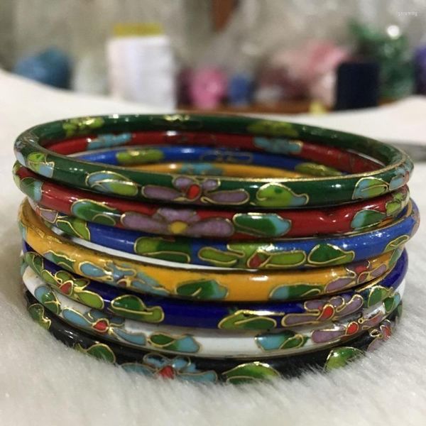 Commercio all'ingrosso di vendita del braccialetto Braccialetto Handmade cinese sveglio del fiore dello smalto del cloisonne 7pcs