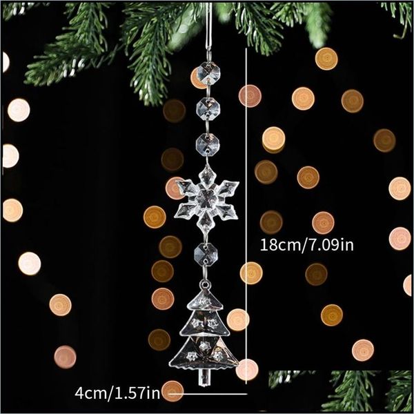 Decorações de Natal decorações de Natal decoração transparente bola de vidro ornamento pingente em forma de estrela de ferro sino de natal árvore Diy d dhn29