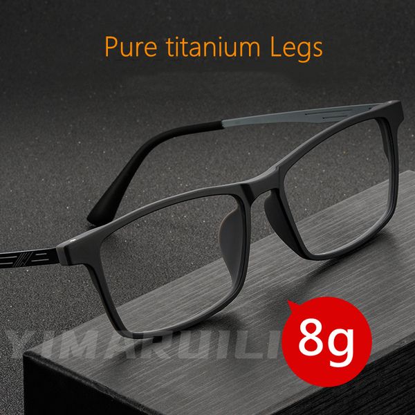 Óculos de sol Frames yimaruili ultraleve confortável e confortável grande TR90 Eyewear Myopia Hyperopia Prescription Glasses Men Y8883 221111