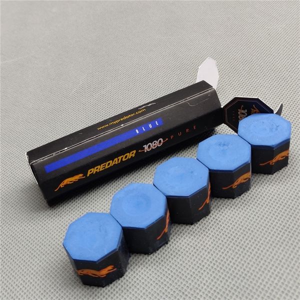Acessórios de bilhar Chalks Predator 1080 Pure Chalk 5Pcs Tubo Carambola Profissional Taco de Bilhar Azul 221114
