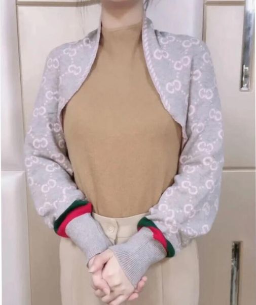 Женские свитера кардиган для вязаной фальшивой кашемировой шаль Держите теплый с длинным рукавом топ -шарф ретро -корейская куртка Jumpers