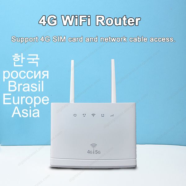 Roteadores 4G SIM CARD ROUTER LTE WiFi Modem Spot RJ45 CPE sem fio 221114