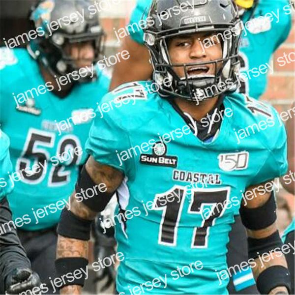 Football Coastal Carolina Jai Williams Maglie cucite da calcio Jacqez Hairston Henderson Hazel Jarrett Guest Men Youth Kid