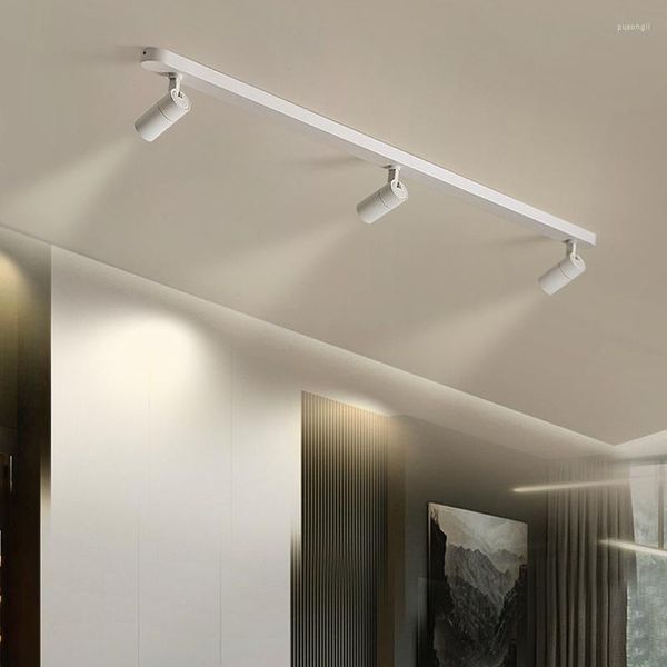 Candeliers White Long Strip liderada com holofotes de lâmpadas de teto modernas para sala de jantar da sala de jantar de cozinha iluminação interna