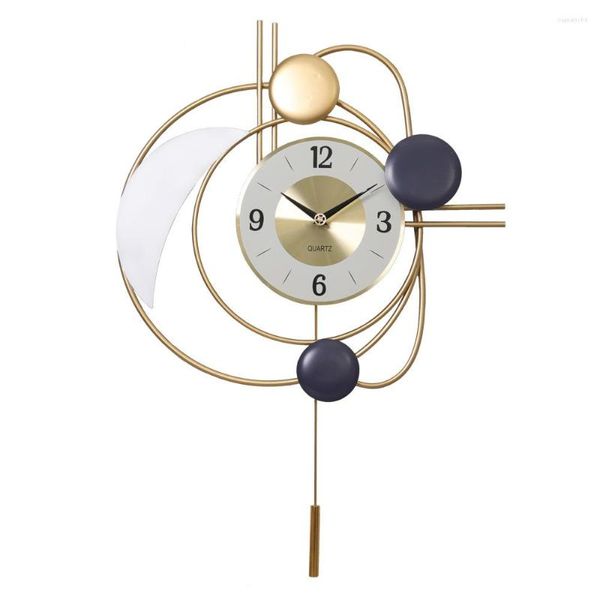 Relógios de parede Creative Light Luxury Nordic Personalidade Mudo relógio Swing Home Sala Decoração Moderna moderna