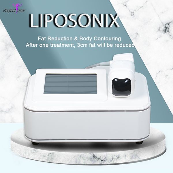 A mais recente máquina portátil de emagrecimento Liposonix para perda de peso rápida, equipamento de beleza HIFU mais eficaz