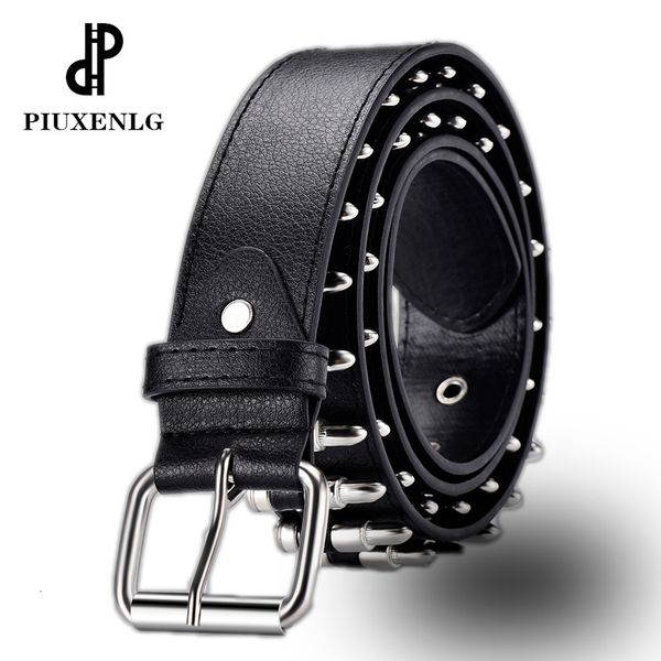 Belts Hollow Bullet Decoration Fashion Ladies Leature Luxury Cravedd Gift Mans Goth Rock Wild Wild Ajuste Womens Punk Black 221111