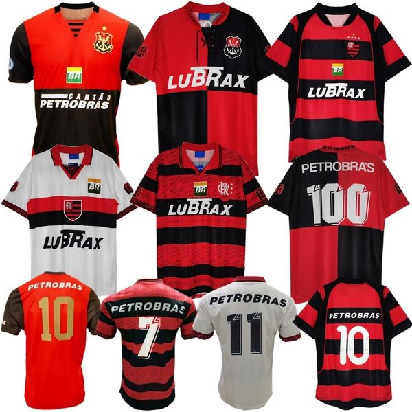1995 1996 Flamengo Retro-Fußballtrikots 2003 2004 2008 2009 100 Jahre Hundertjahrfeier Amoroso Bebeto Romario Edmundo Zinho Gilberto Savio FABINHO Vintage-Fußballtrikot