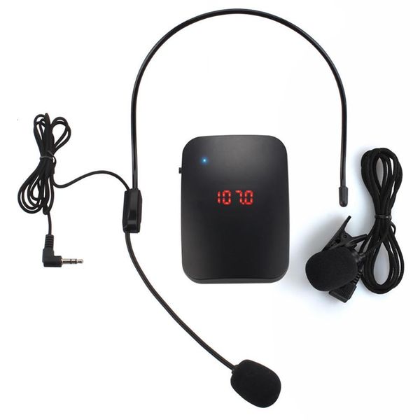 Mikrofone Drahtloses Mikrofon FM-Radiosender Headset-Halsband Reiseleiter Clip-On-Bluetooth-Mikrofon Sprachverstärker-Booster Megapho 221114