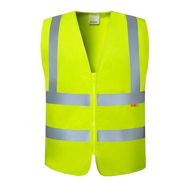 Custom reflexivo FR Anti -estático Classe 2 Hi Vis Vis Factory Lactário Traffic Security Vest Yellow Reflexure Safety Colet