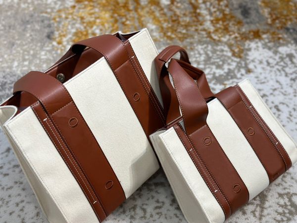2022 The Tote Bag Cloth Color Comparando bolsas de couro Woody Bag Bag Bag famosa compras de moda Mulheres Mulheres de Interior Bolsas de Interior