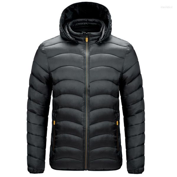 Männer Unten Winter Jacke Männer 2023 Casual Stehkragen Mit Kapuze Wasserdichte Herren Parka Mäntel Solide Zipper Taschen Hut Abnehmbare Parkas hombre