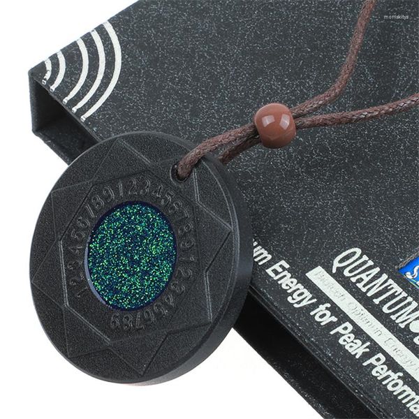 Colares pendentes Living Heart Stone Quantum Health Energy Charm 3000 Ions negativos Gift Africa Colar para homem/mulher