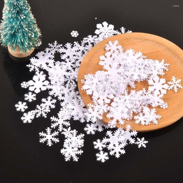 Decorazioni natalizie Festa Scrapbooking fai-da-te Buon ornamento Decorazioni per finestre Applicazioni di fiocchi di neve bianchi Adesivi non tessuti