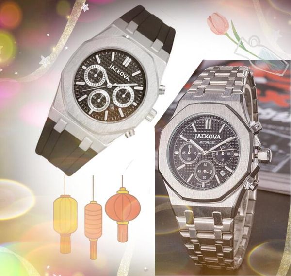 Pre￧o premium Quartz Moda Homem rel￳gio de tempo Rel￳gios de 42 mm Data autom￡tica Big Stainless A￧o Funcional Funcional Funcional Noble e Elegante Pulseira de Ajuste Set Gifts Gifts