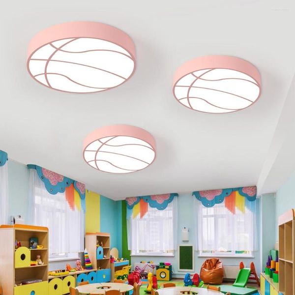 Plafoniere Led Pallacanestro Camera dei bambini Camera da letto Cartone animato Scuola materna Parco giochi Negozio di abbigliamento per bambini Lampada creativa LU8111404