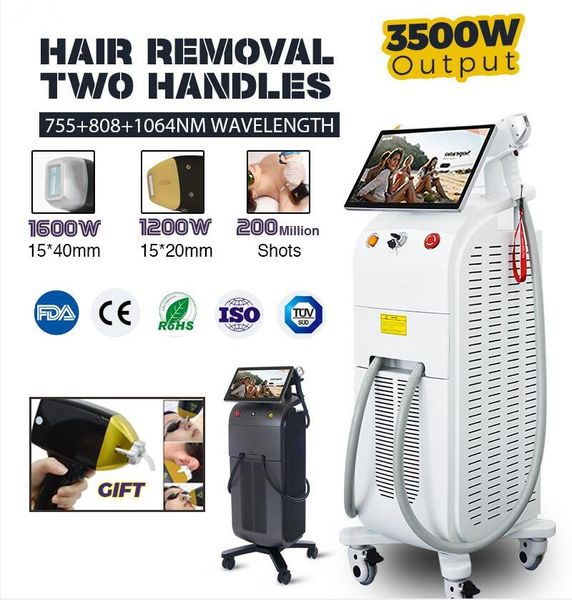 3500W 808 nm Diodo a laser Remoção de cabelo permanente Máquina de beleza Alemanha Redução de pêlos de barra para todos os tipos de pele