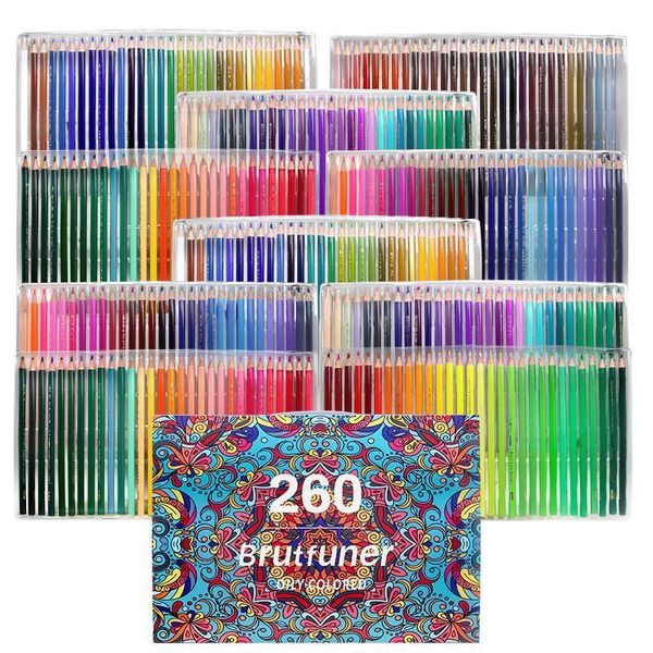 Lápis Brutfuner 260 Lápis coloridos Desenho de estudantes de arte para adultos Lapis de Cor para materiais de arte escolares 221111