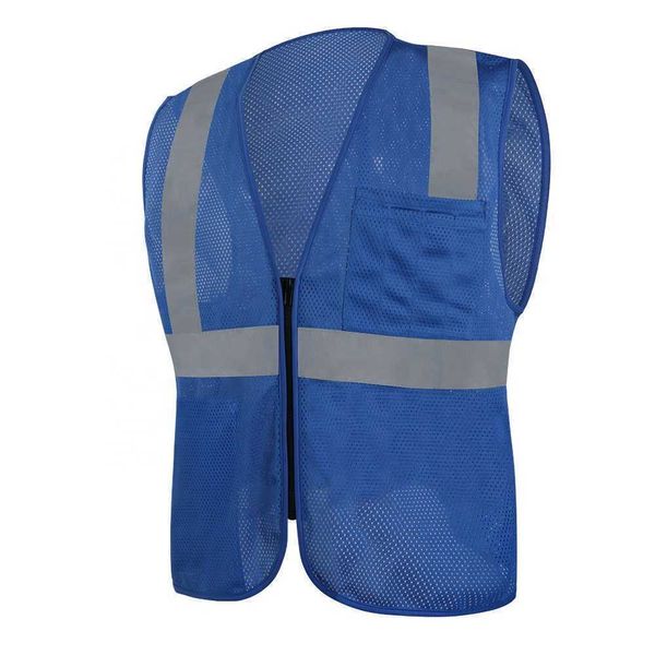 Gilet da costruzione 10 pezzi in giacca di sicurezza Gilet di sicurezza personalizzato riflettente con tasche