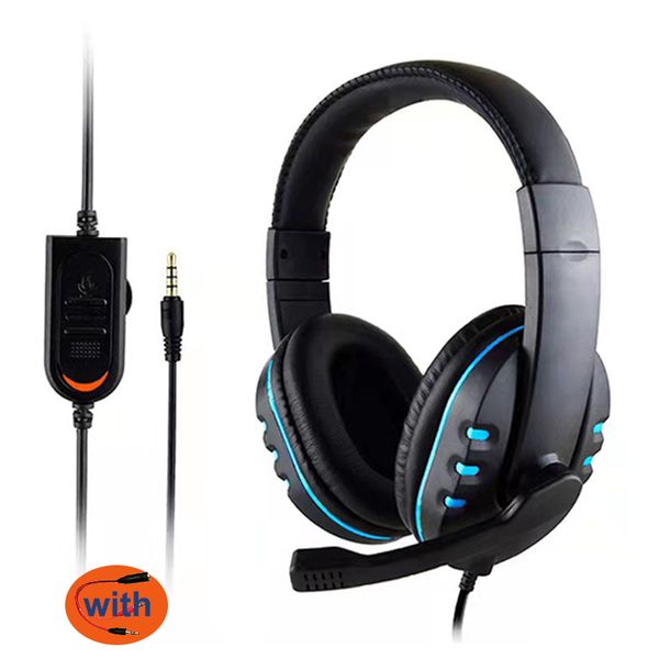 Mobiltelefone Ohrhörer 3 5mm Wired Gaming Headphones Game Headset Rauschkristallhörer mit Mikrofonvolumensteuerung für PS4 4 PC 221114