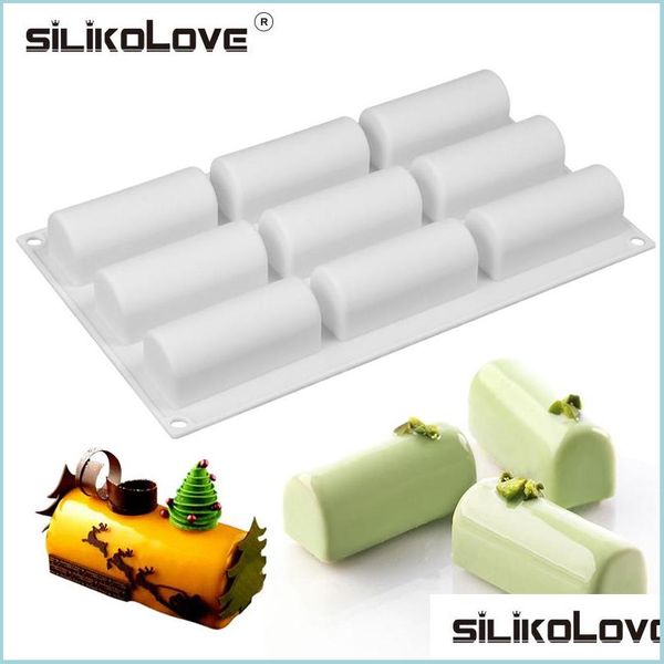 Stampi da forno Silikolove Sile Stampo 3D a forma di bastoncino per mousse al cioccolato e tartufo Torta Dessert Moduli di cottura fai da te 220601 Consegna a goccia Hom Dh512