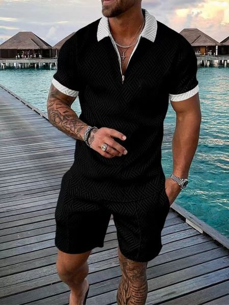 All'ingrosso 2025 di nuovi modelli Shorts tracksuits maschio Summer Stampa casual cerniera giù per la camicetta per camicia corta camicia per uomini
