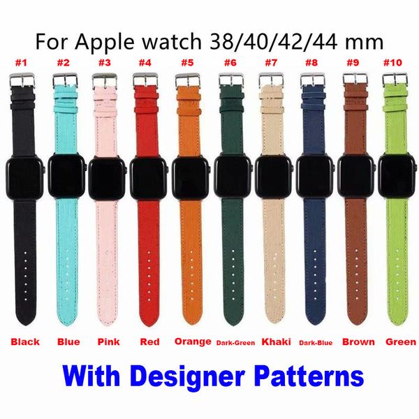 Moda D Tasarımcısı Apple Watch 49mm 45mm 44mm 42mm 41mm 40mm 38mm bileklik lüks pu deri siyah çiçek çıtçası Iwatch Serisi 8/7/6/5/4/3/2/1/se