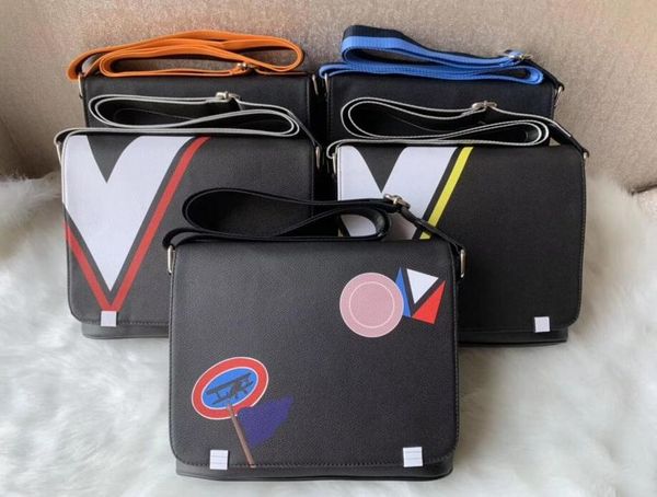 Tasarımcı İLÇE PM ünlü Klasik moda Erkekler postacı çantası çapraz vücut çanta Tuval omuz askısı lüks Okul Çantaları Evrak Çantası omuz çantası