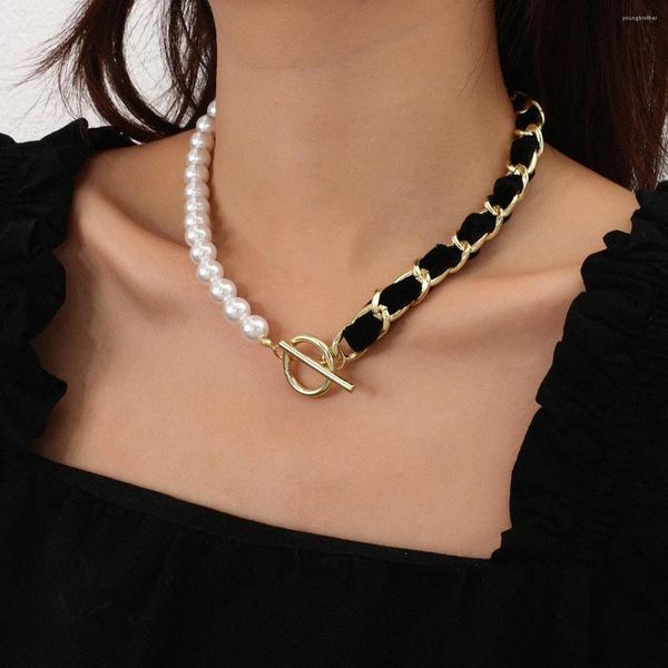 Choker Flashbuy Vintage Imitation Pearl Spleiß