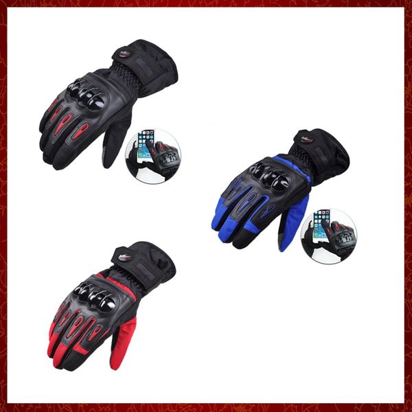 ST170 Зимние теплые мотоциклетные перчатки Guantes Moto Raing Мотокрос -защитный защитный защитник 100% водонепроницаемый Luvas MotocicLista