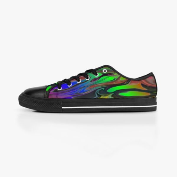 GAI Homens Sapatos Personalizados Tênis Pintura À Mão Lona Mulheres Moda Preto Branco Baixo Respirável Caminhada Jogging Trainers