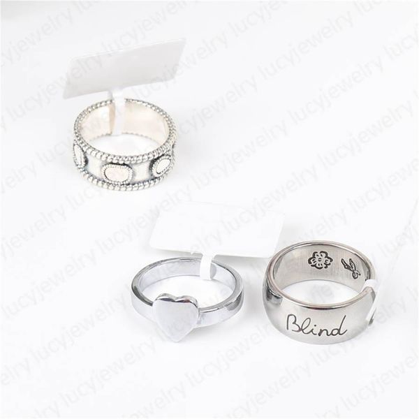 Buchstabe-G Liebe Herz Nagel Ring Designer Gold Ringe Luxus Schmuck Zubehör Titan Stahl Hochzeit Frauen Mode Armreif Stahllegierung Designer