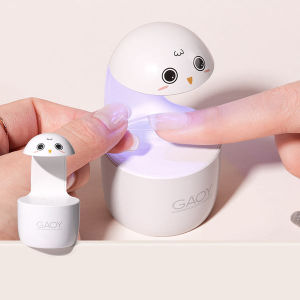 Asciuga unghie Mini lampada UV portatile da 5 W per asciugare la manicure con 4 LED Gel Polish Cute Dog Cavo USB singolo Strumento per uso domestico 221031