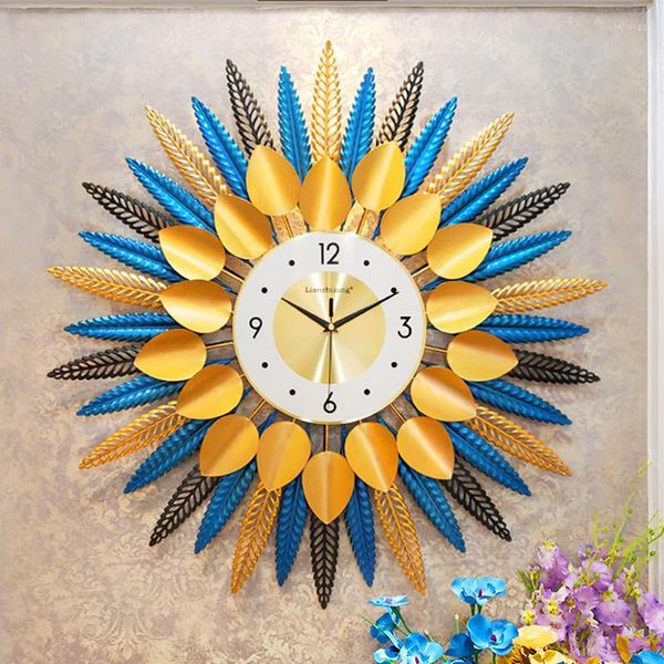 Orologi da parete Orologio da casa per bambini Design nordico di grandi dimensioni Art Decor Immagini da soggiorno per Reloj di lusso
