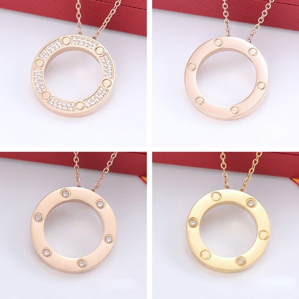 Schmuck Gold Silber Halskette Weihnachtsgeschenk Männer Frauen Diamant Liebe Anhänger Halskette