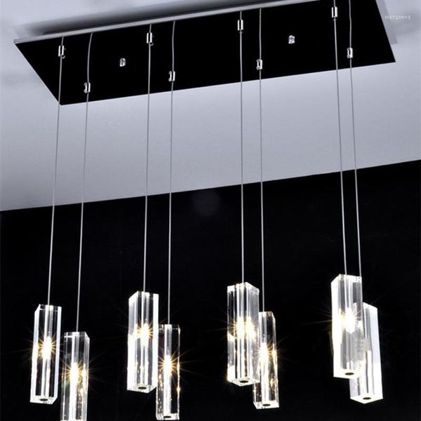 Pendelleuchten Moderne minimalistische Esszimmerlampe 5 Köpfe / 8 kreative Kristall-Hängeleuchten Bar Living Fixture Anhänger