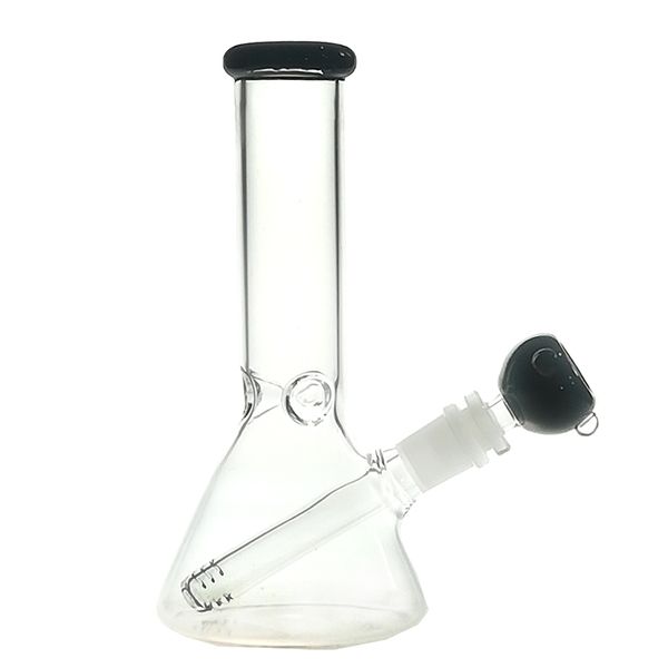 Glass Hookah Mini Bongs Pipes Rig con Beaker 4 colores 14/19mm Downstem y bowl GB022