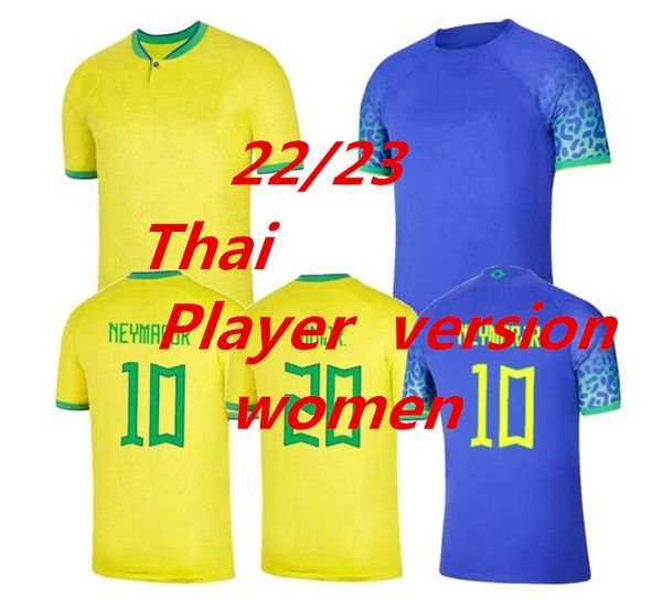 Player Fans versione 2022 2023 Soccer Jerseys BRASILE calcio Casemiro RICHARLISON RODRYGO T.SILVA VINI JR. BRUNO G.L.PAQUETA maglia nazionale brasile uomo donna bambino 999