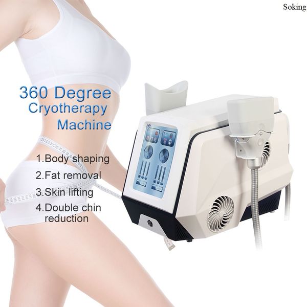 360 Kryotherapie-Schlankheitsgerät, kühle Körperformung, Fettgefriergerät, Cellulite-Entfernung, Kryolipolyse-Gerät, Kryotherapie mit Vakuum für Doppelkinn