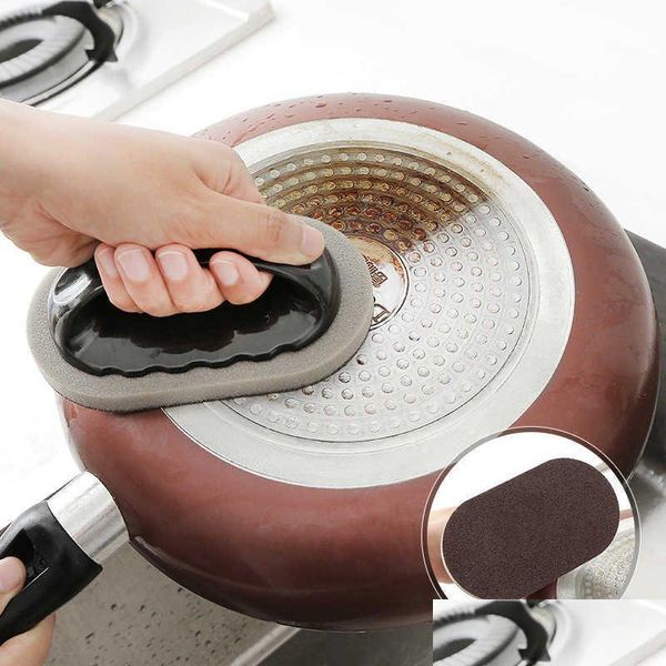 Süngerler ovma pedleri güçlü dekontaminasyon banyo fırça sünger fayans temizleme descaling bıçak tava temizleyici mutfak temiz araçlar dhwy3