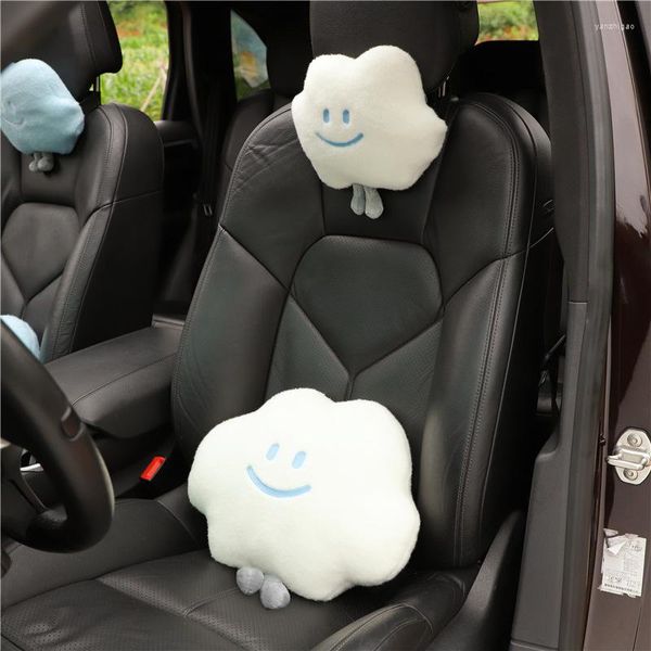 Cuscino Cartoon Smile Cloud Poggiatesta per auto Collo Vita Spalla lombare Sedile Core