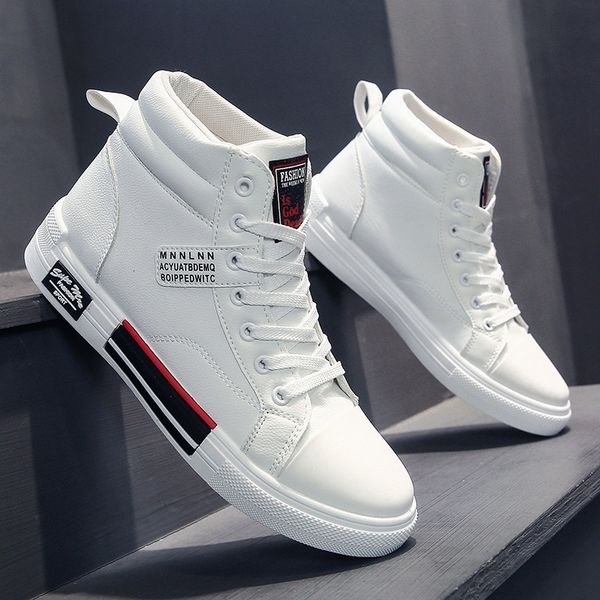 Stivali Scarpe alte Scarpe da uomo Moda traspirante Casual Quotidiano Bianco Classico Scarpe da ginnastica resistenti all'usura Sneakers Hip Hop 221114