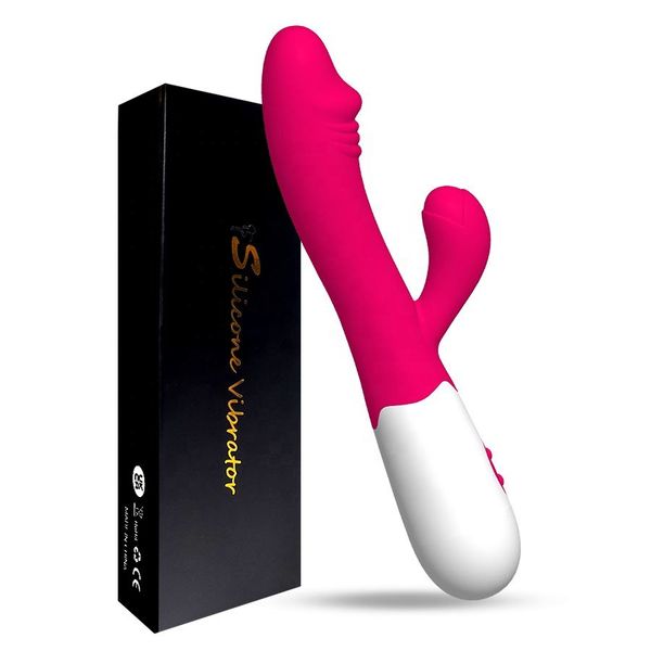 Vibratore Buon prezzo vibratore coniglio realistico 30 velocità modalità dildo giocattolo del sesso per donne coppia adulta J8UT