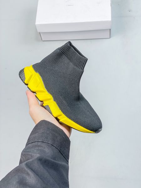 Designer Kids Sapatos Velocidade VELOCIDADE JOVENOS MENINOS TRIPLOMENTE SOCK TRIPLOMENTE ORIGINAL DIVRO CASUAL CASUAL ON HIGH BLAT BLANCO CRIME