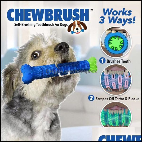 Outros suprimentos para cães Chewbrush Beck Pet Toy Molar Toy New Dog Toothbrush 1194 V2 Drop Delivery Home Garden Supplies Dhjn2