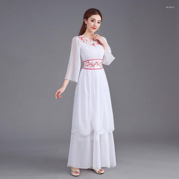 Abbigliamento da palcoscenico Costume cosplay Abbigliamento da donna tradizionale Hanfu Abiti antichi cinesi Abito da spettacolo classico da danza cetra TA1310