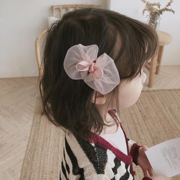 Accessori per capelli Nastro a 3 colori Fiocchi grandi per ragazze Clip da principessa Corona di fiori Perni per bambini carini